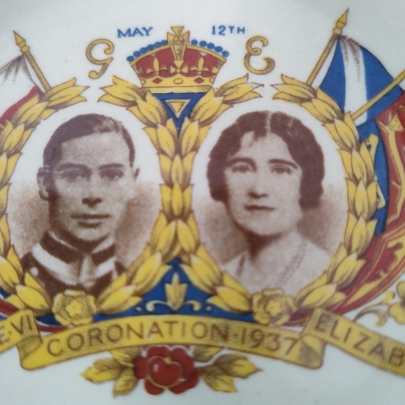 Coronation Trinket Dish 1937 George VI & Elizabeth Vintage - Picture 2 of 7
